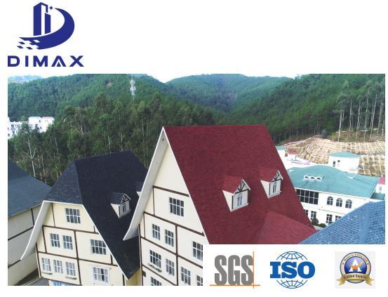 SGS Factory Directly Sell Process Shape Fiberglass Asphalt Colored Stone Coated Tiles